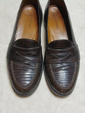 Magnanni Genuine Lizard Penny Loafers Size 10M Mens